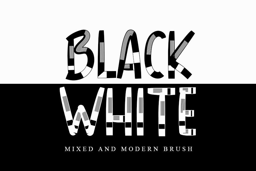 Black White Font