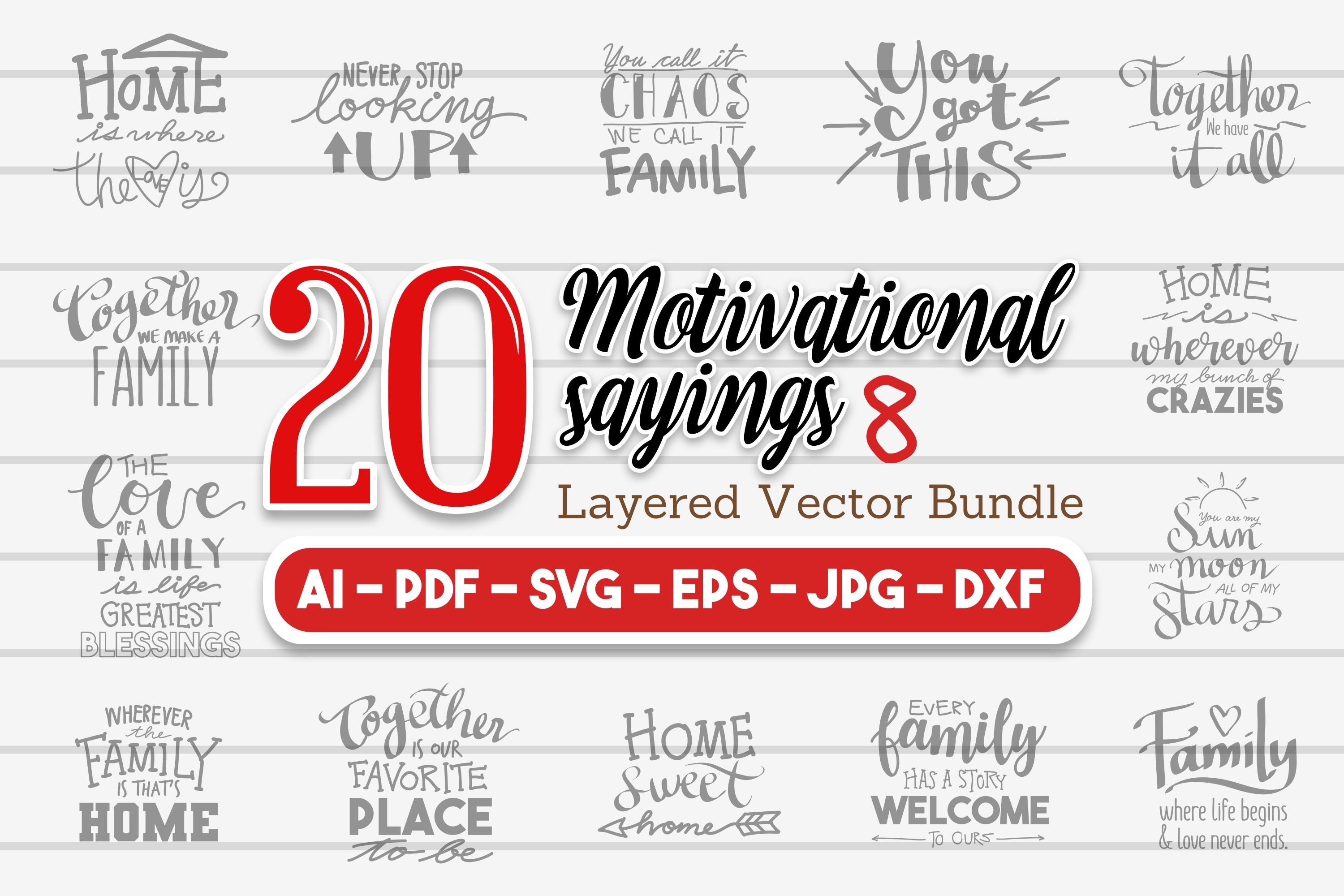 Motivational Sayings SVG Set #8