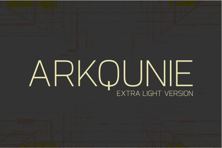 Arkqunie Extra Light Font