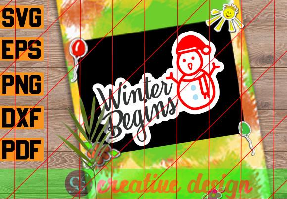Winter Begins Inspirational Sticker