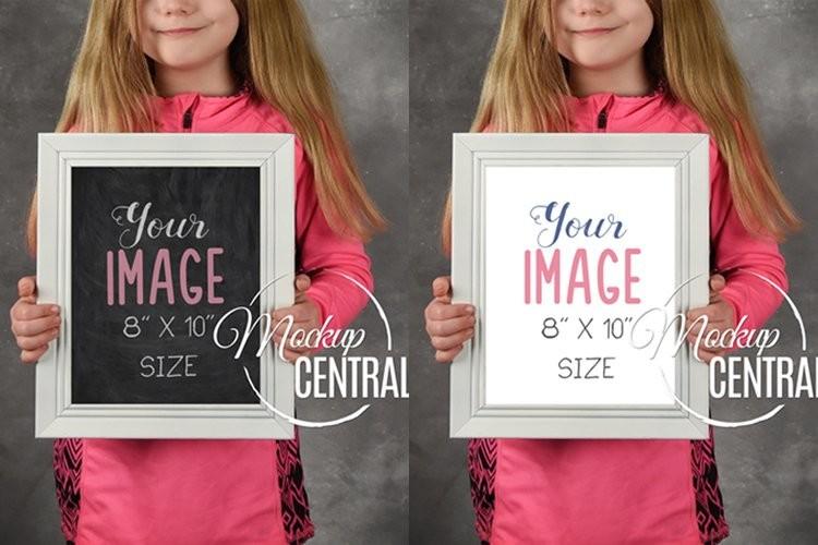 Child Student Holding School Frame Sign