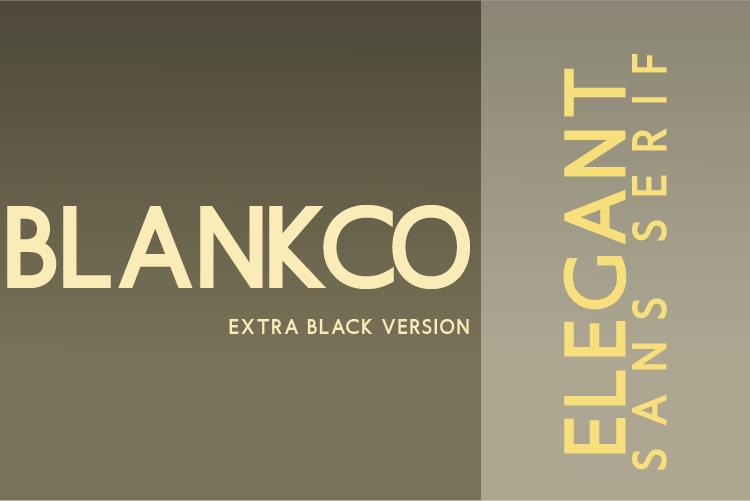 Blankco Extra Black Font