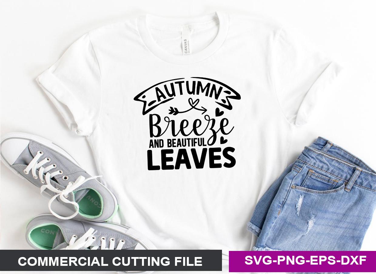 Autumn Breeze and Beautiful Leaves SVG