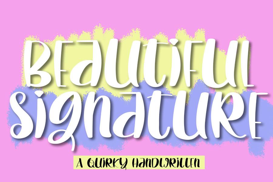 Beautiful Signature Font