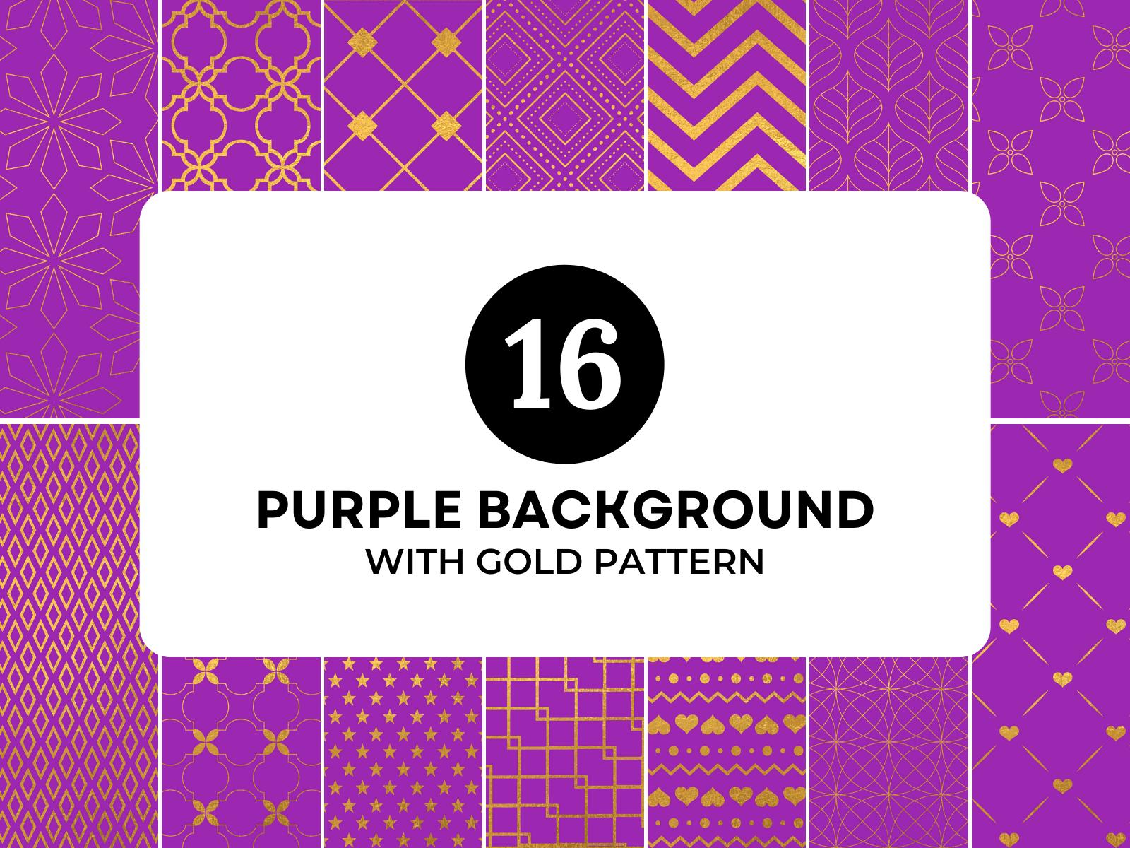 Purple Background with Gold Pattern