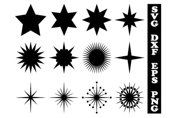 Stars Svg, Stars Set Svg