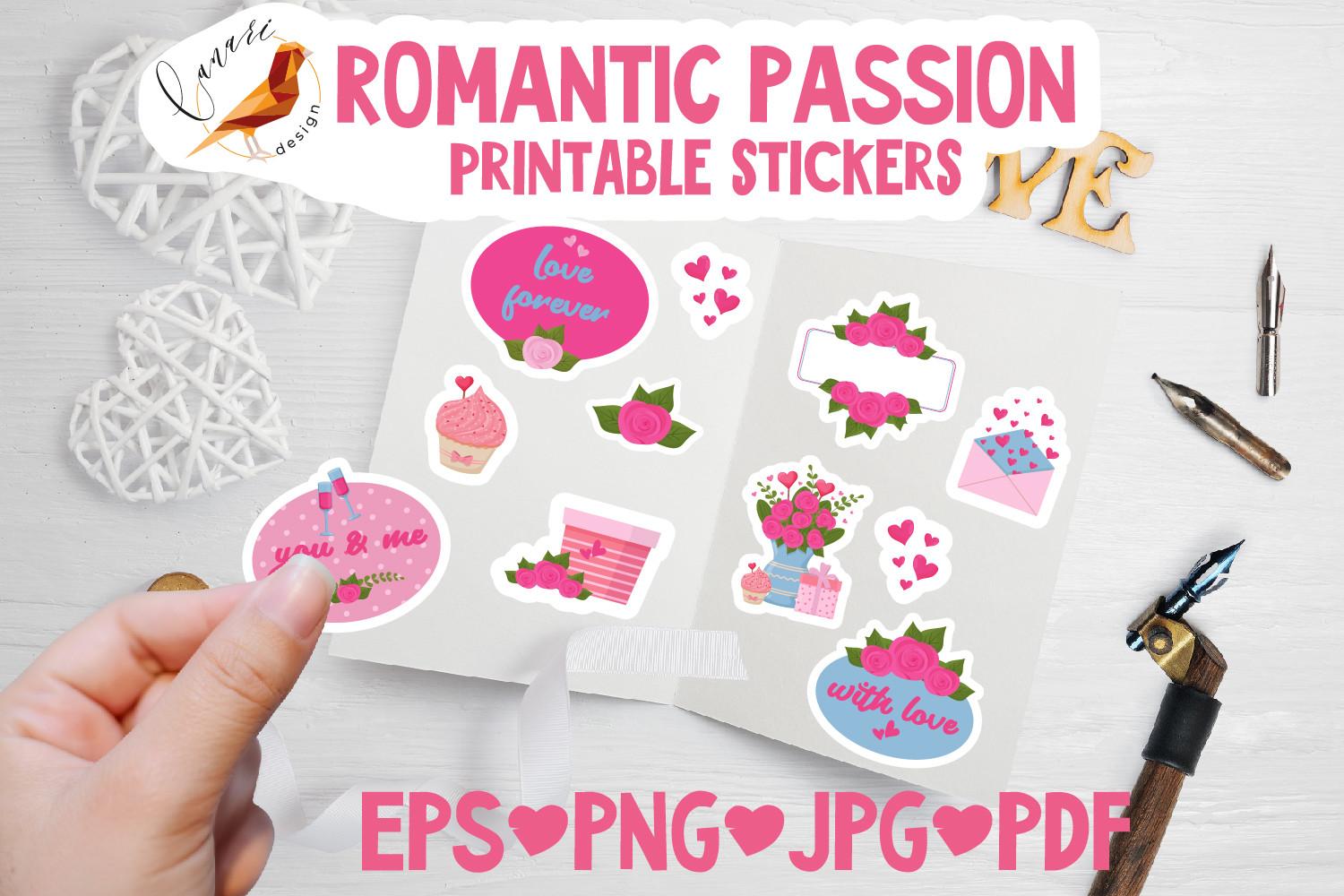 Romantic Passion Valentine Stickers