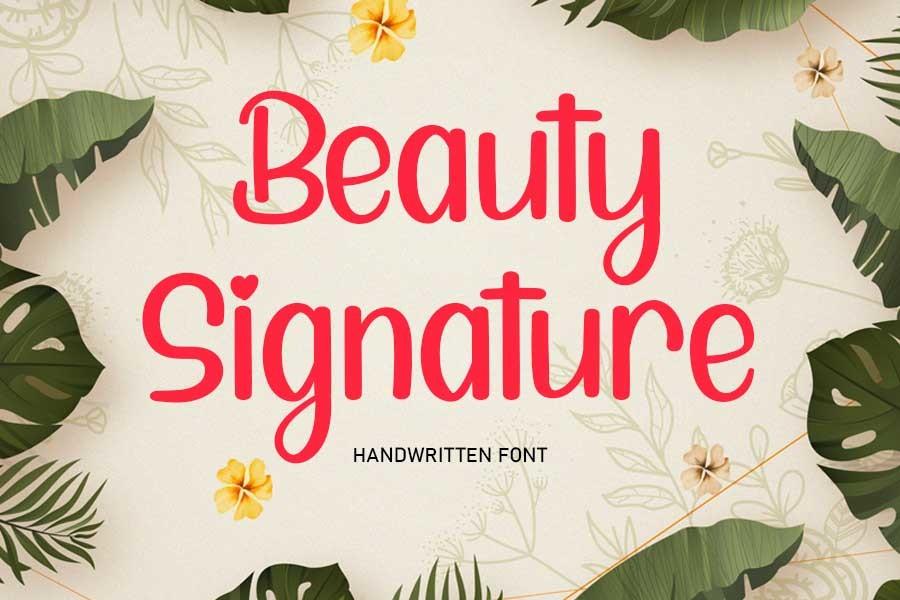 Beauty Signature Font