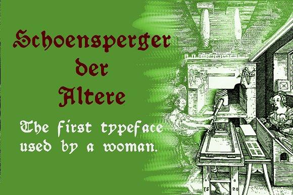 Schoensperger Der Altere Font