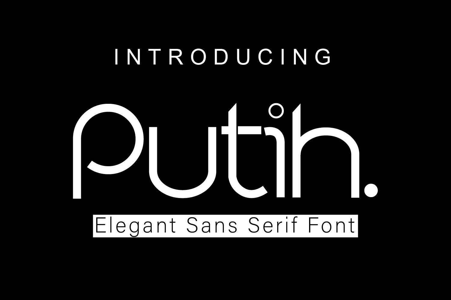 Putih. Font