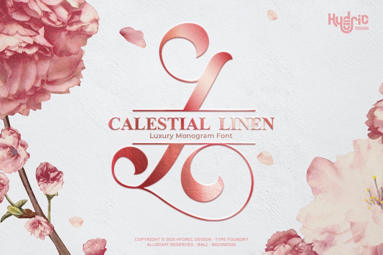 Monogram Calestial Linen Font
