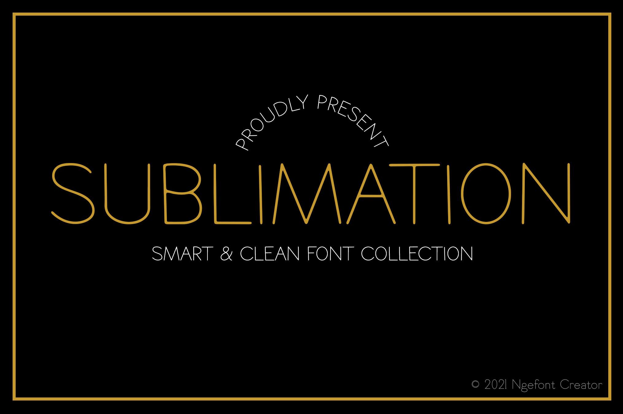 Sublimation Font