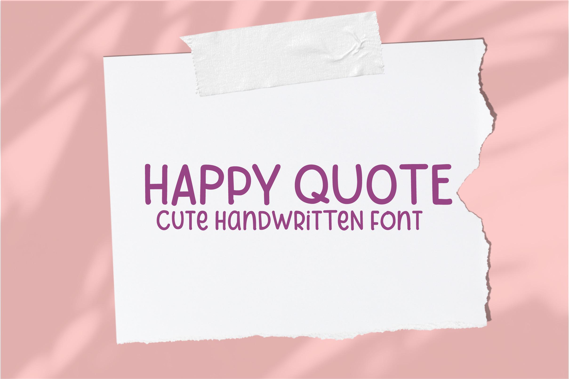 Happy Quote Font