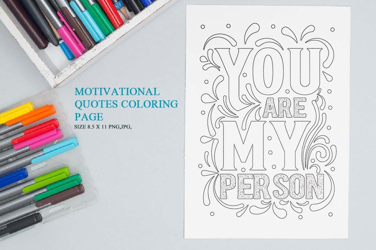 Motivational Quotes Coloring Page