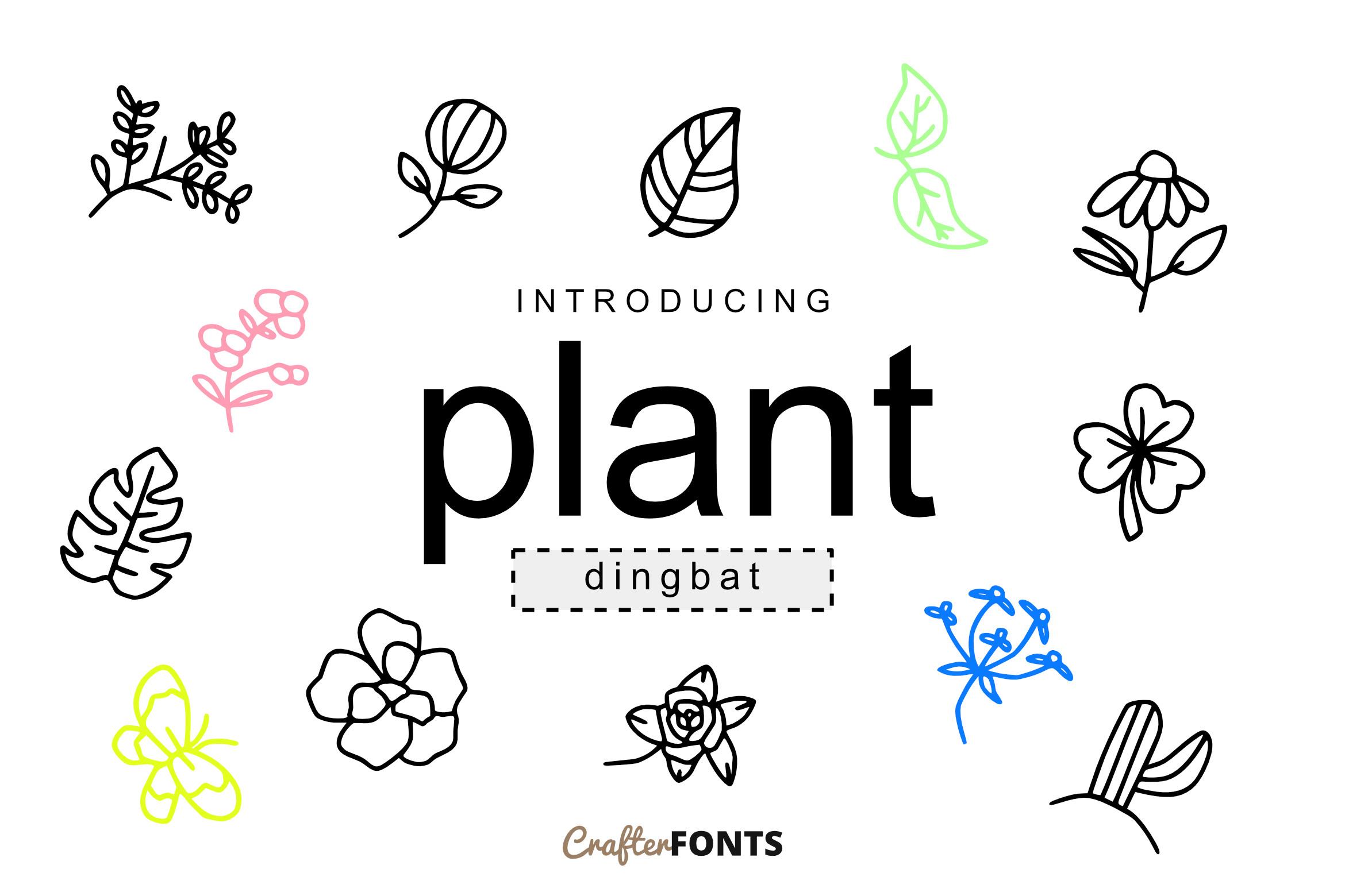 Plant Doodle Font