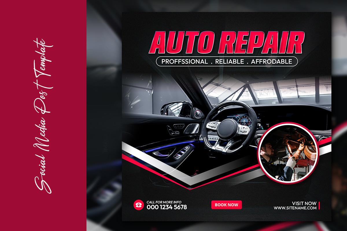 Car Repair Social Media Post Template