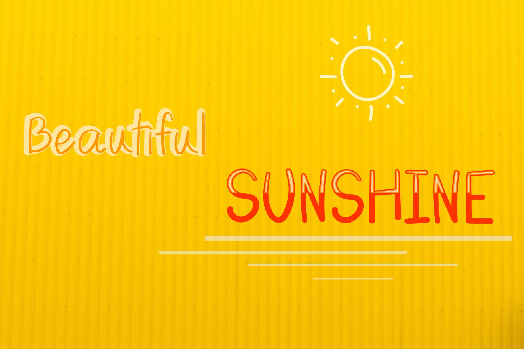 Beautiful Sunshine Font