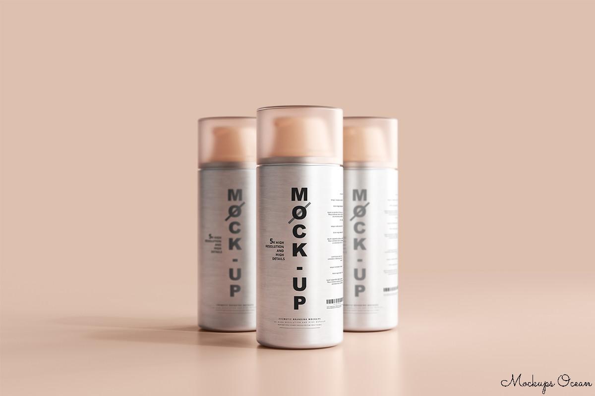 Body Cosmetic Pump Bottle Mockup