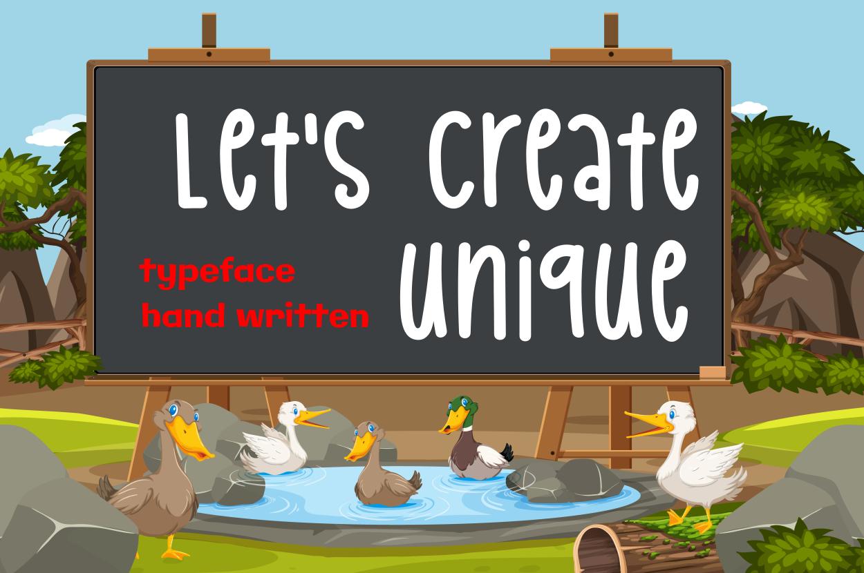 Let's Create Unique Font