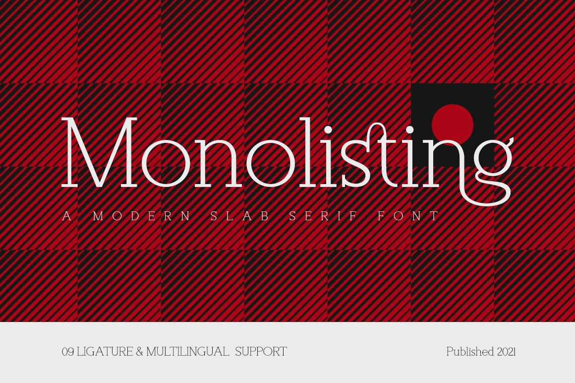 Monolisting Font