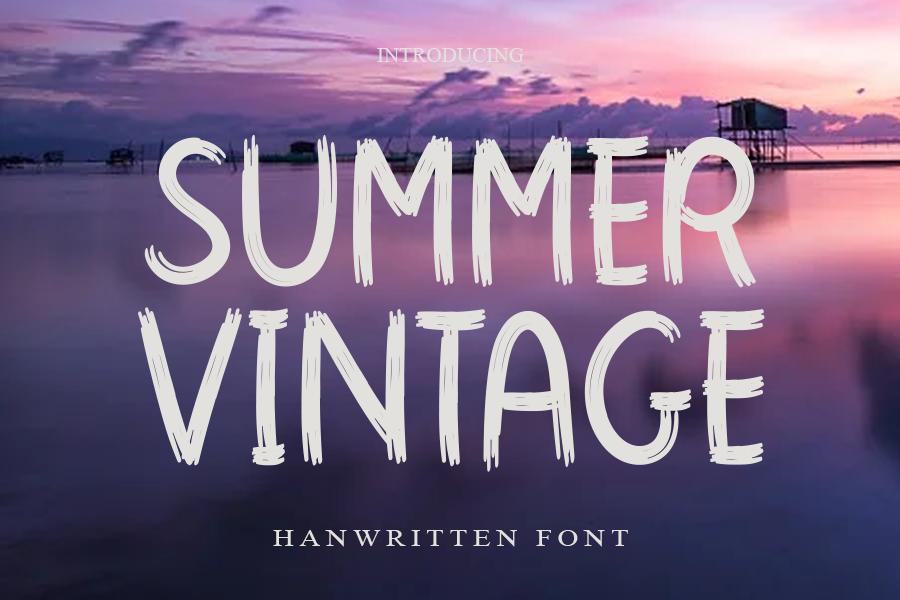 Summer Vintage Font