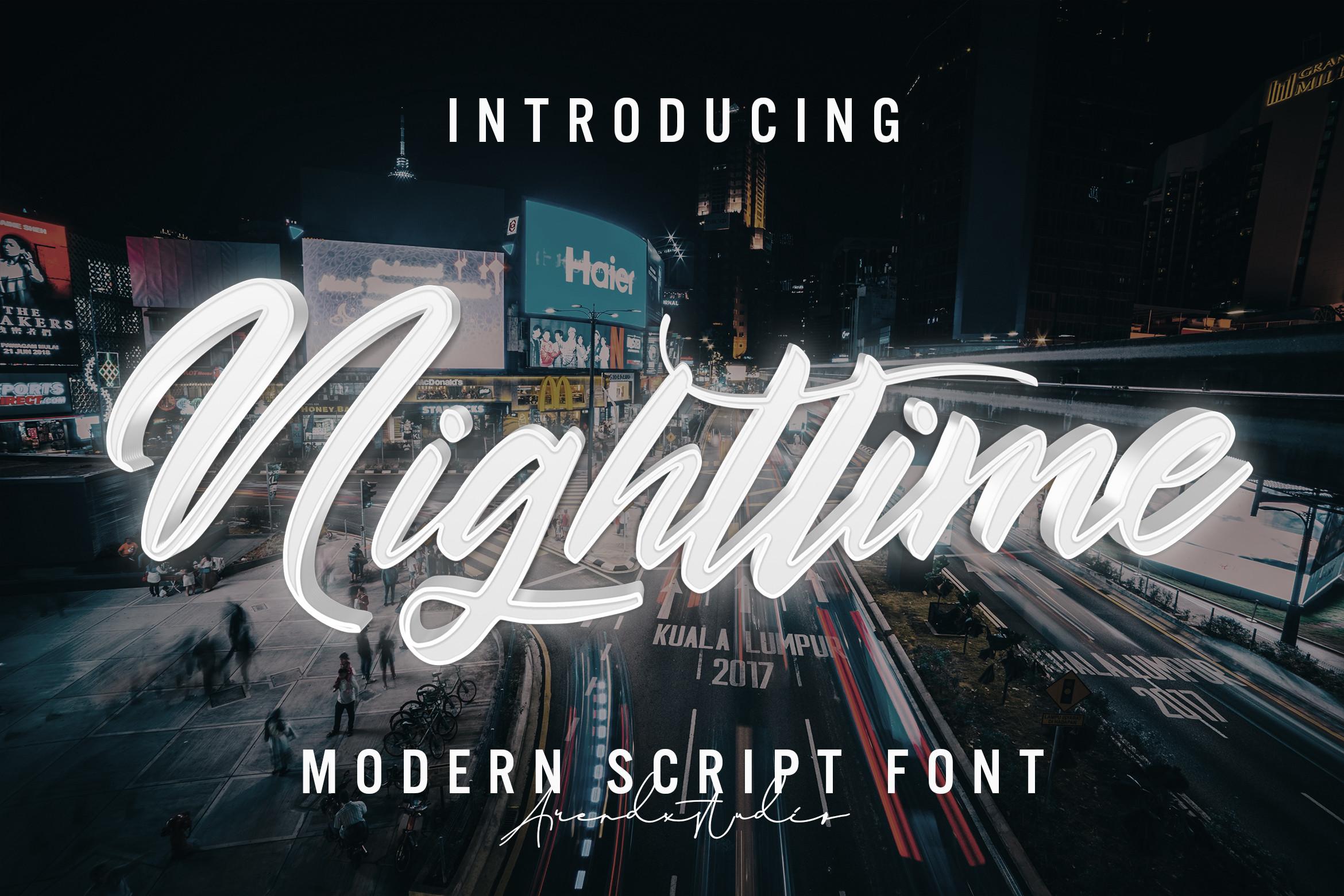 Nighttime Font