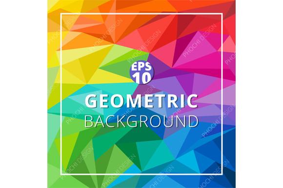 Abstract Colorful Low Polygon Pattern