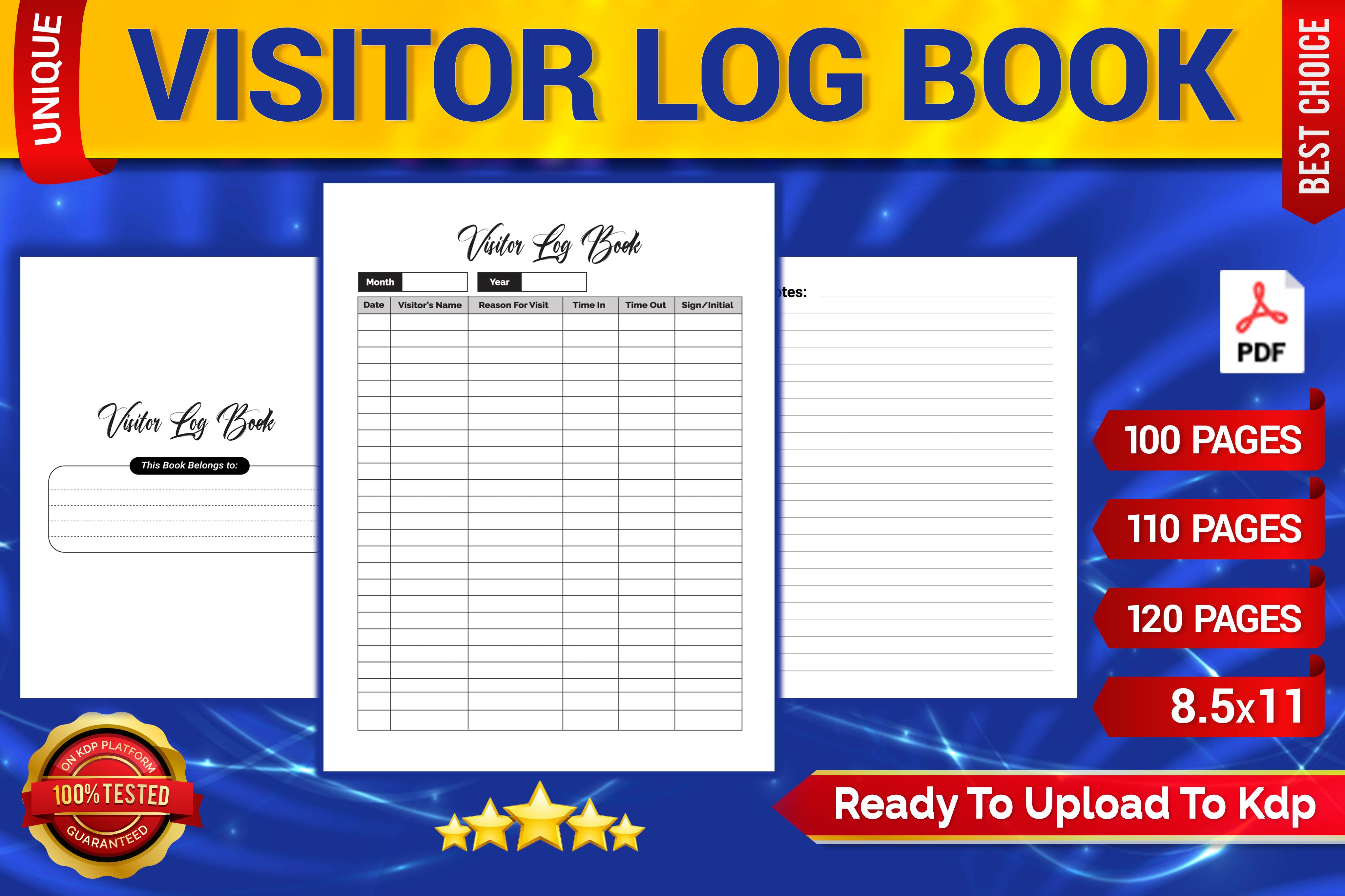 Visitor Log Book KDP Interior