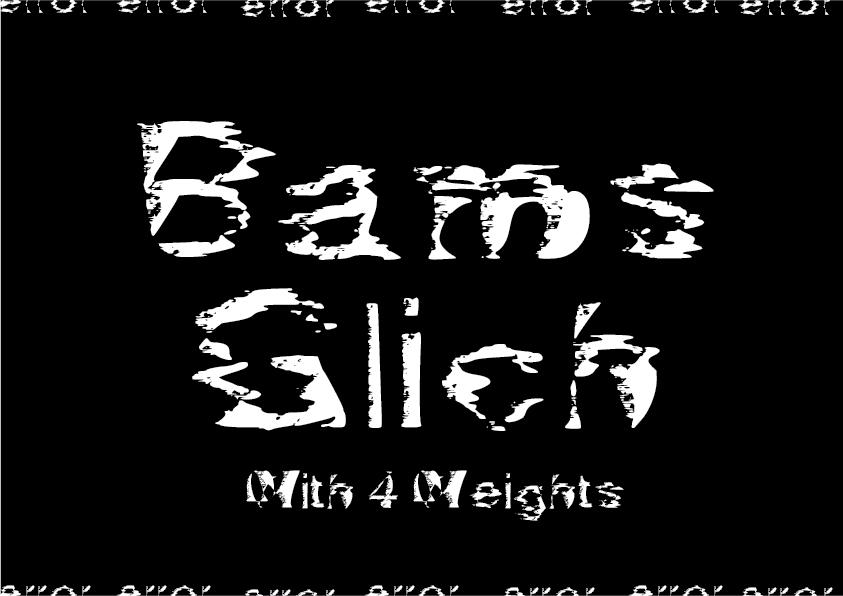 Bams Glitch Font