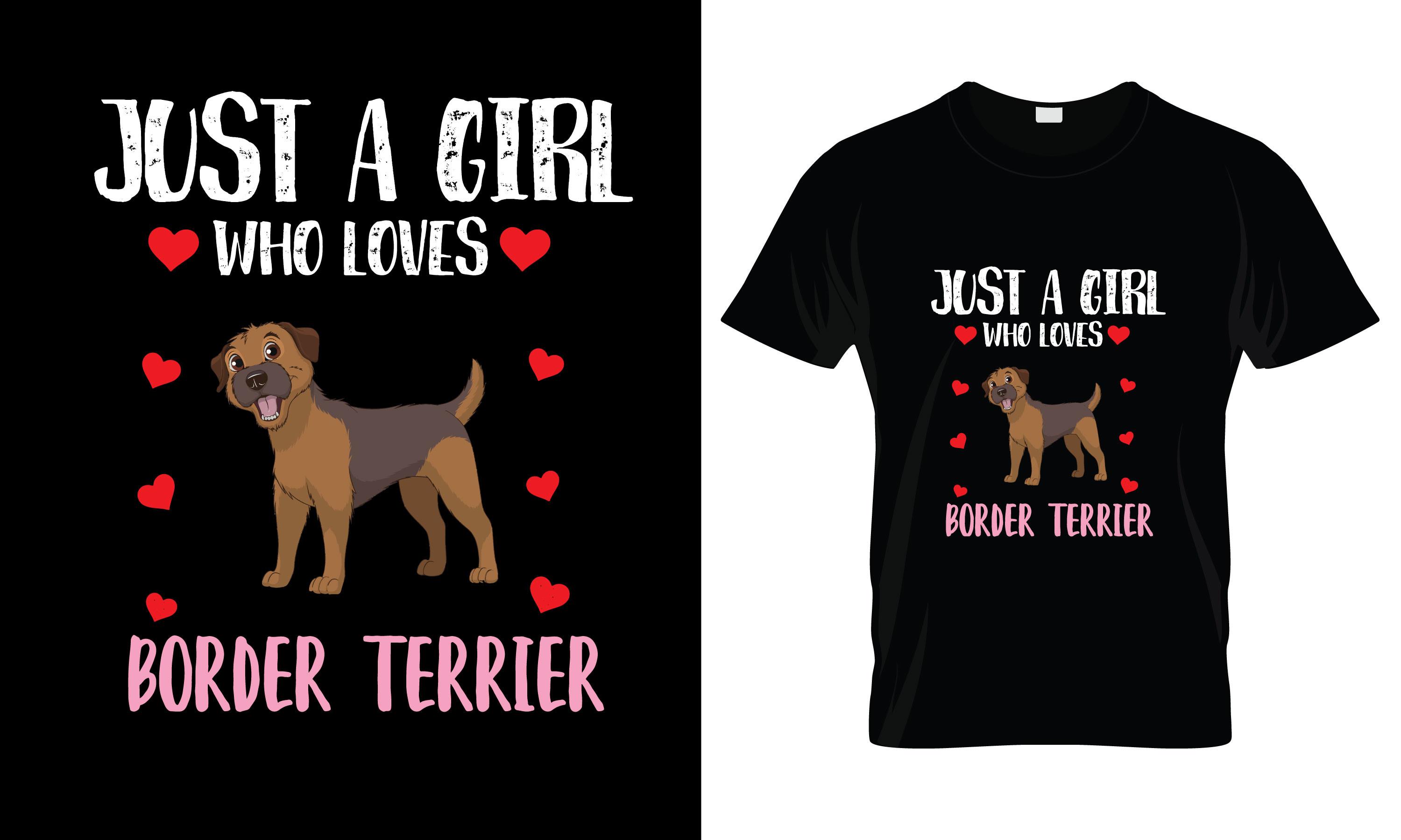 Just a Girl Who Loves Border T-Shirt