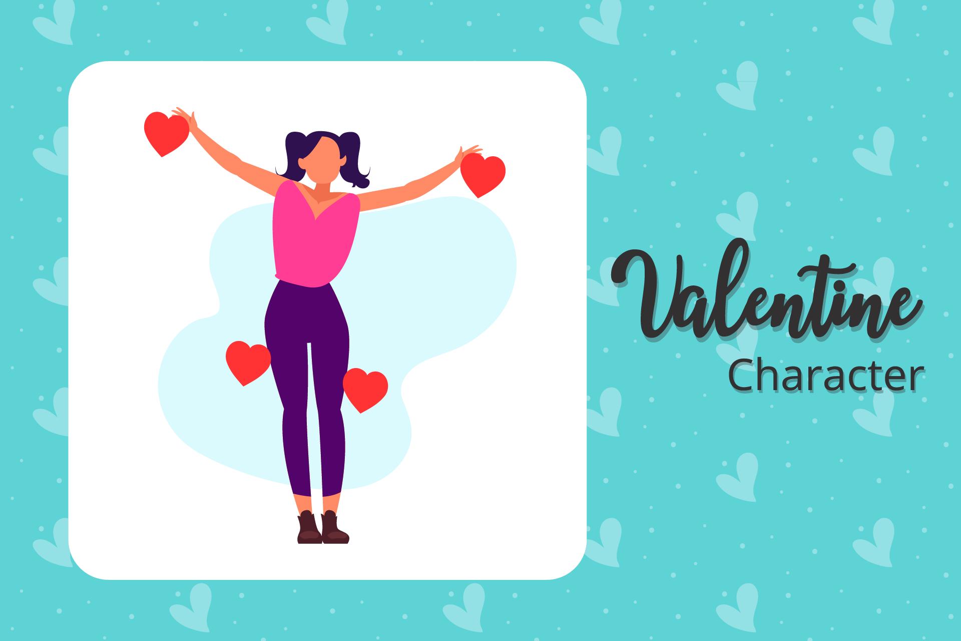 Valentine Beautiful Girl Love Concept