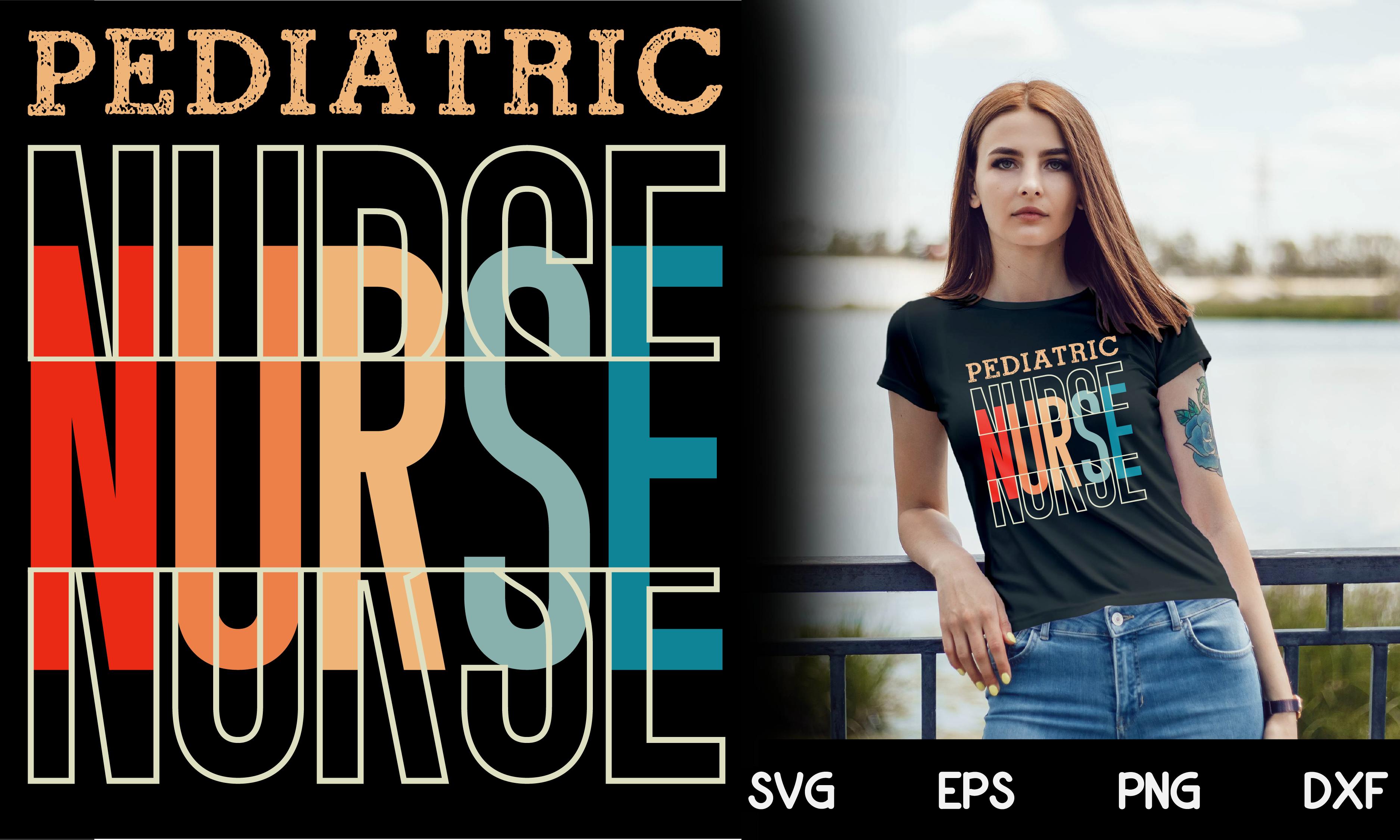 Pediatric Nurse Vintage T Shirt Design