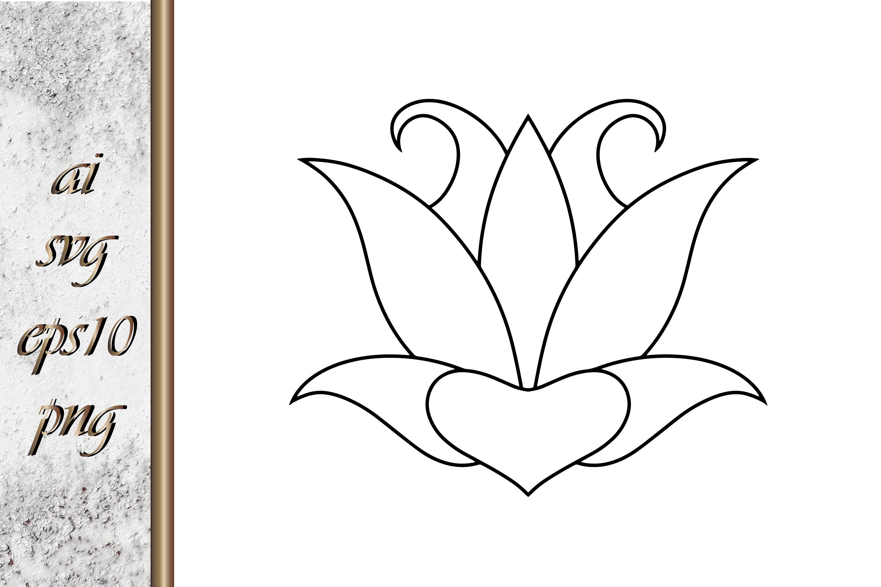 Lotus Flower Sketch Vector
