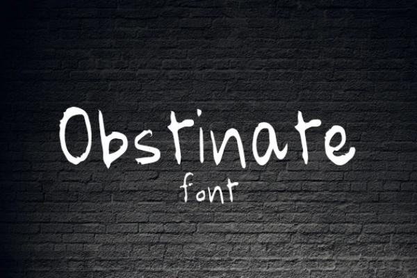Obstinate Font