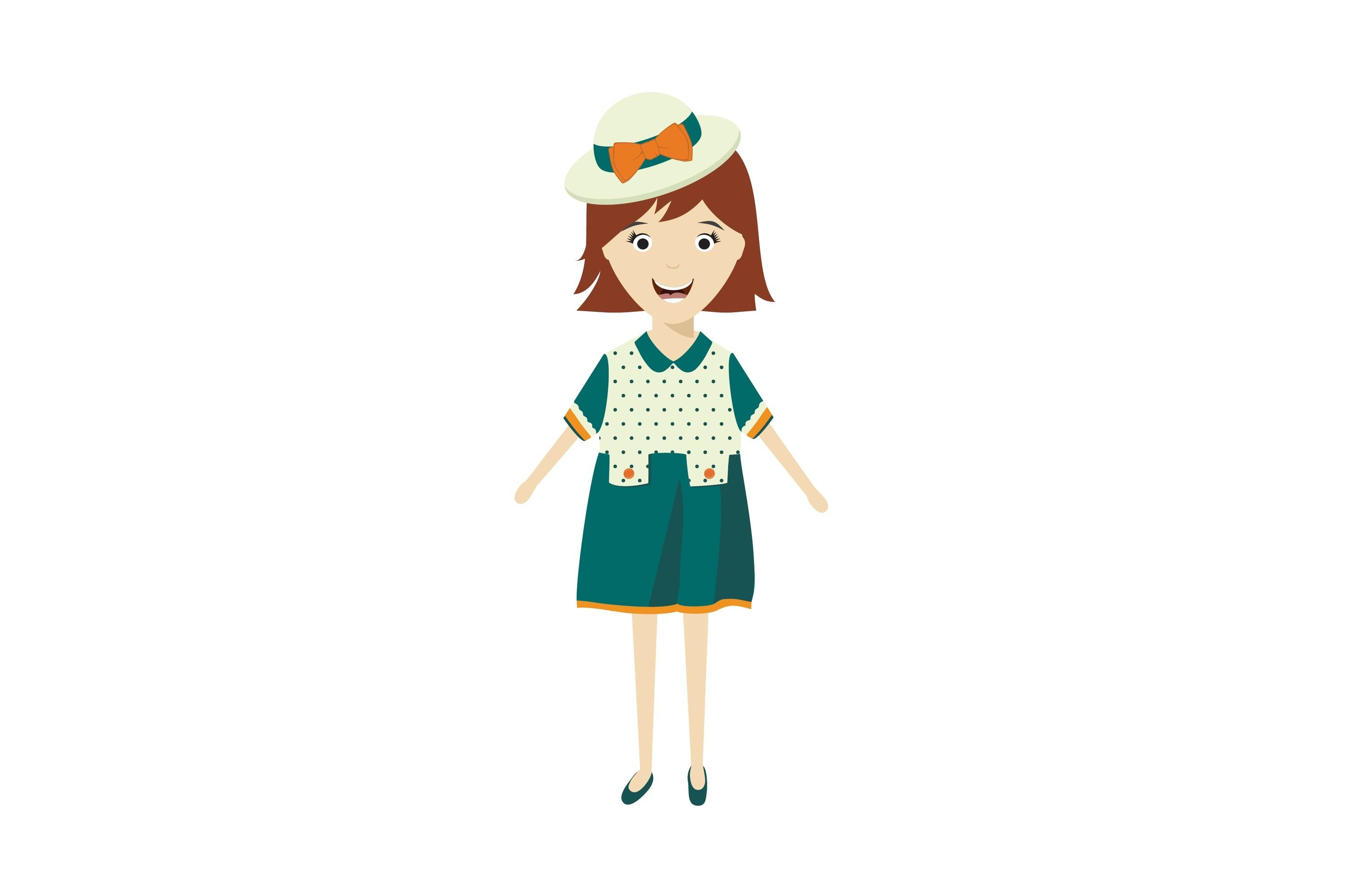 Cute Girl Vector Illustration