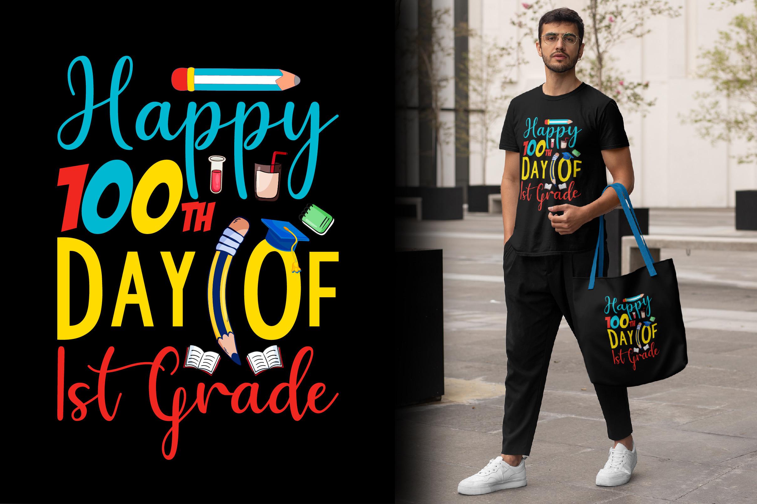 Happy 100th Day T-shirt Design
