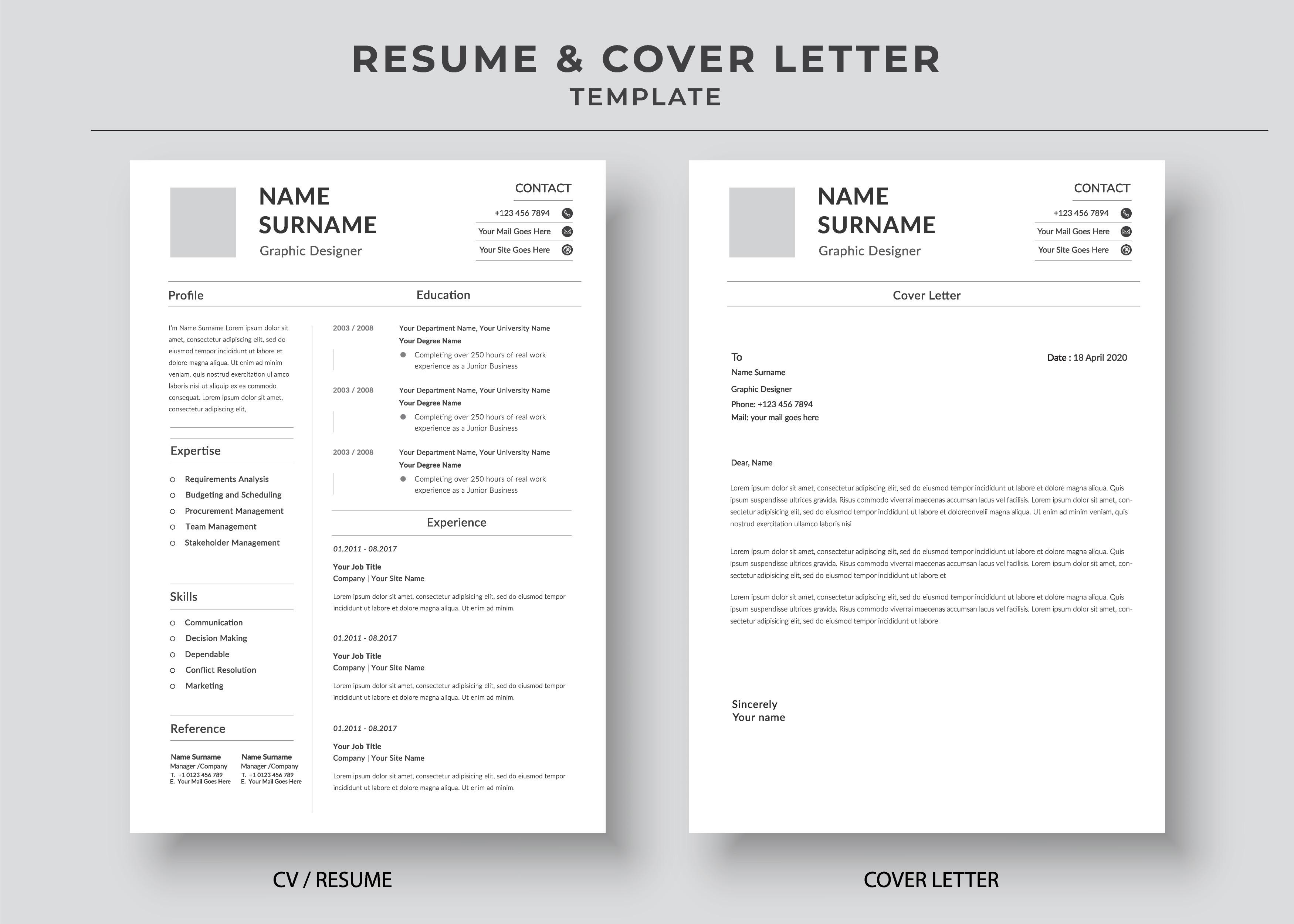 Resume and Cover Letter Template