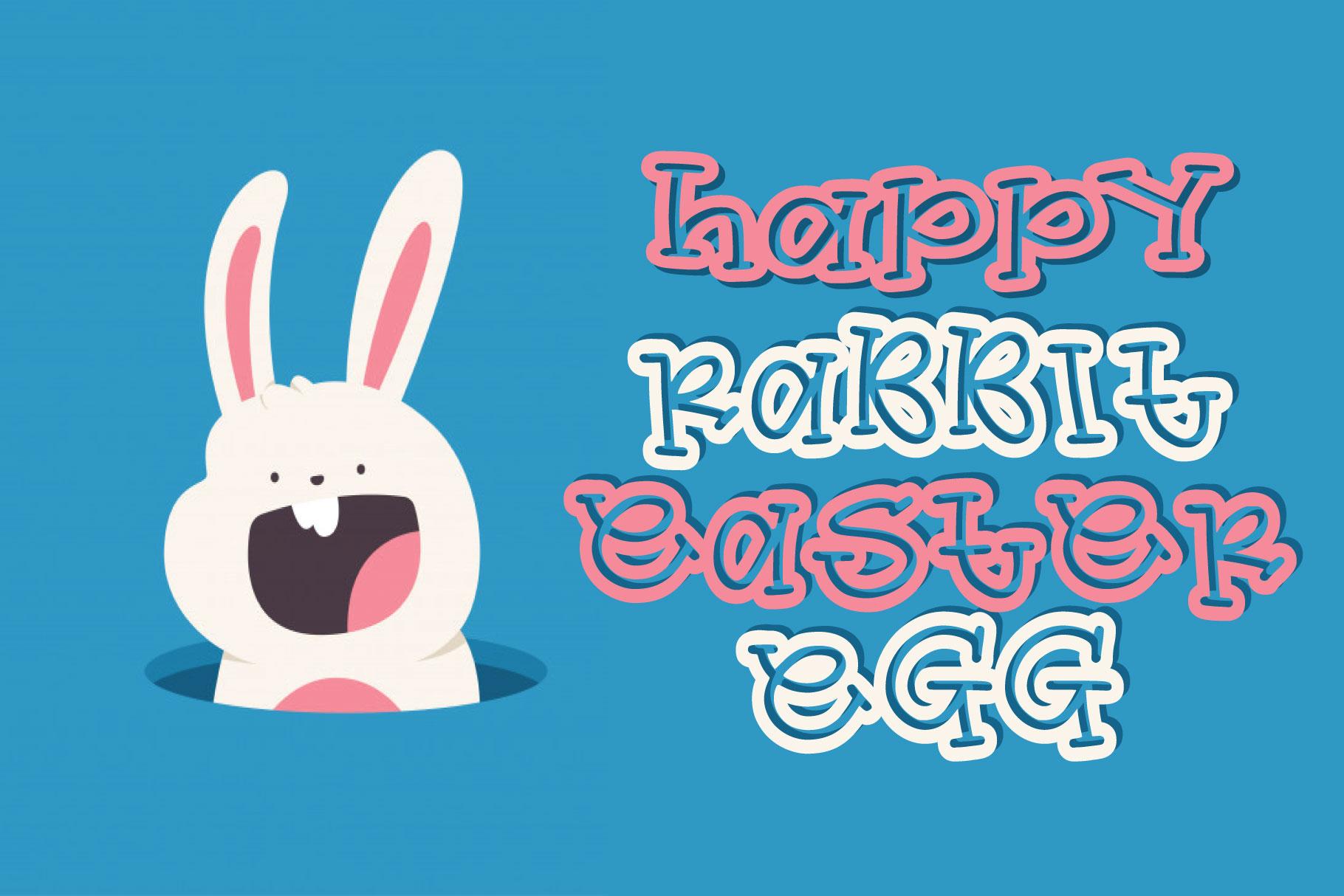 Happy Rabbit Easter Egg Font