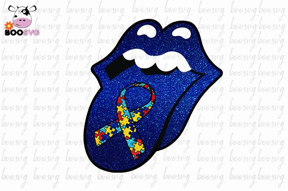 Lips Autism PNG Sublimation