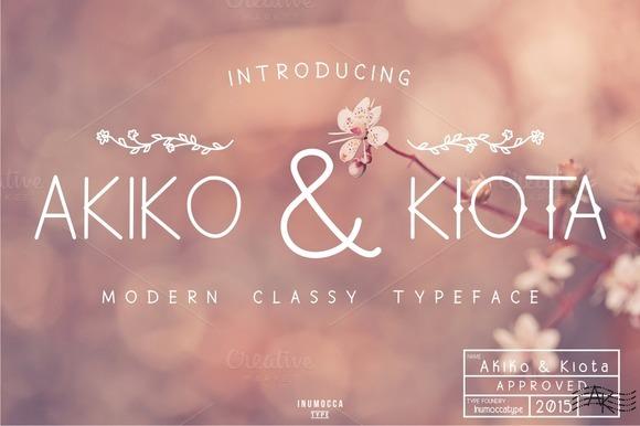 Akiko and Kiota Font