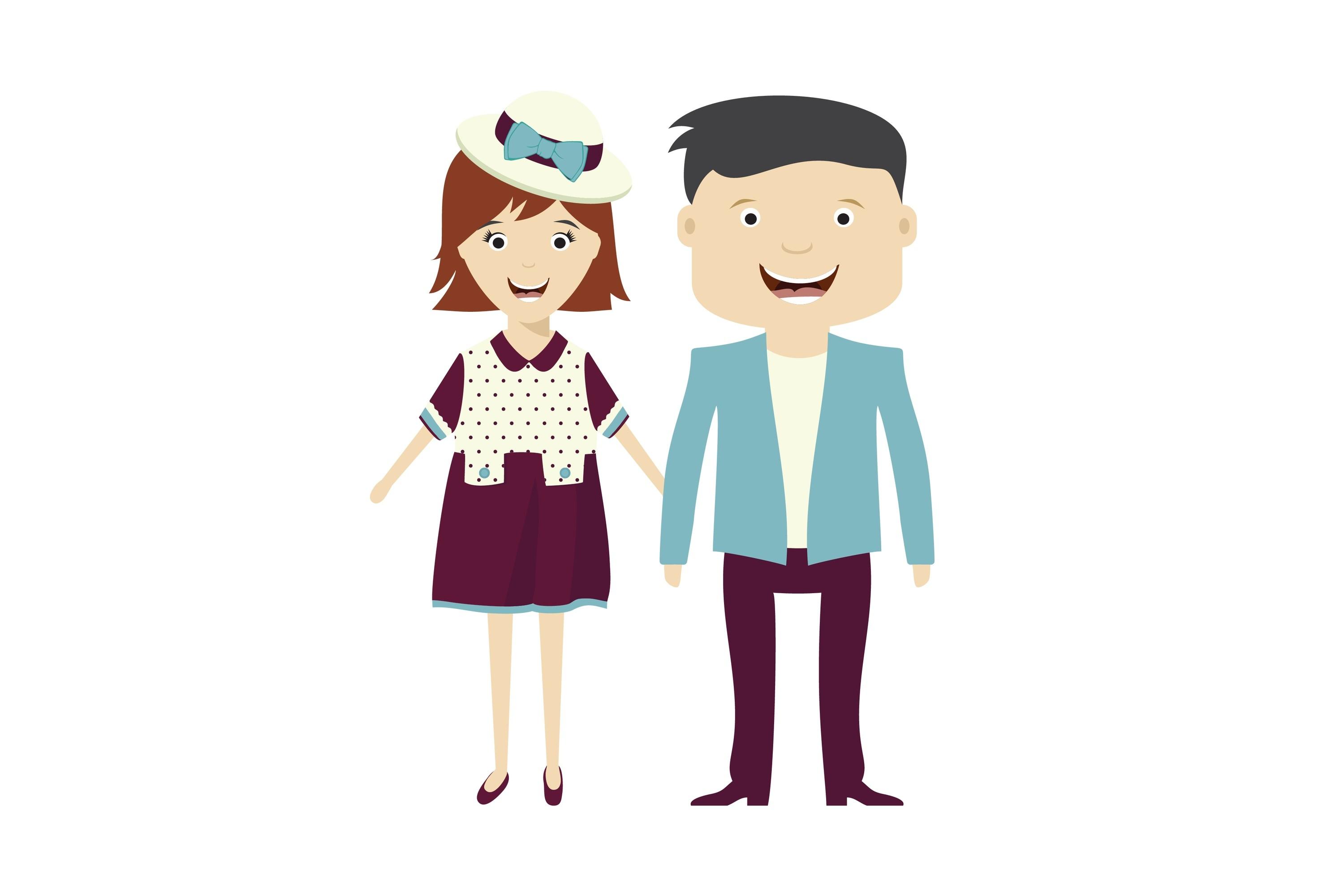 Man and Woman Vector Illustration