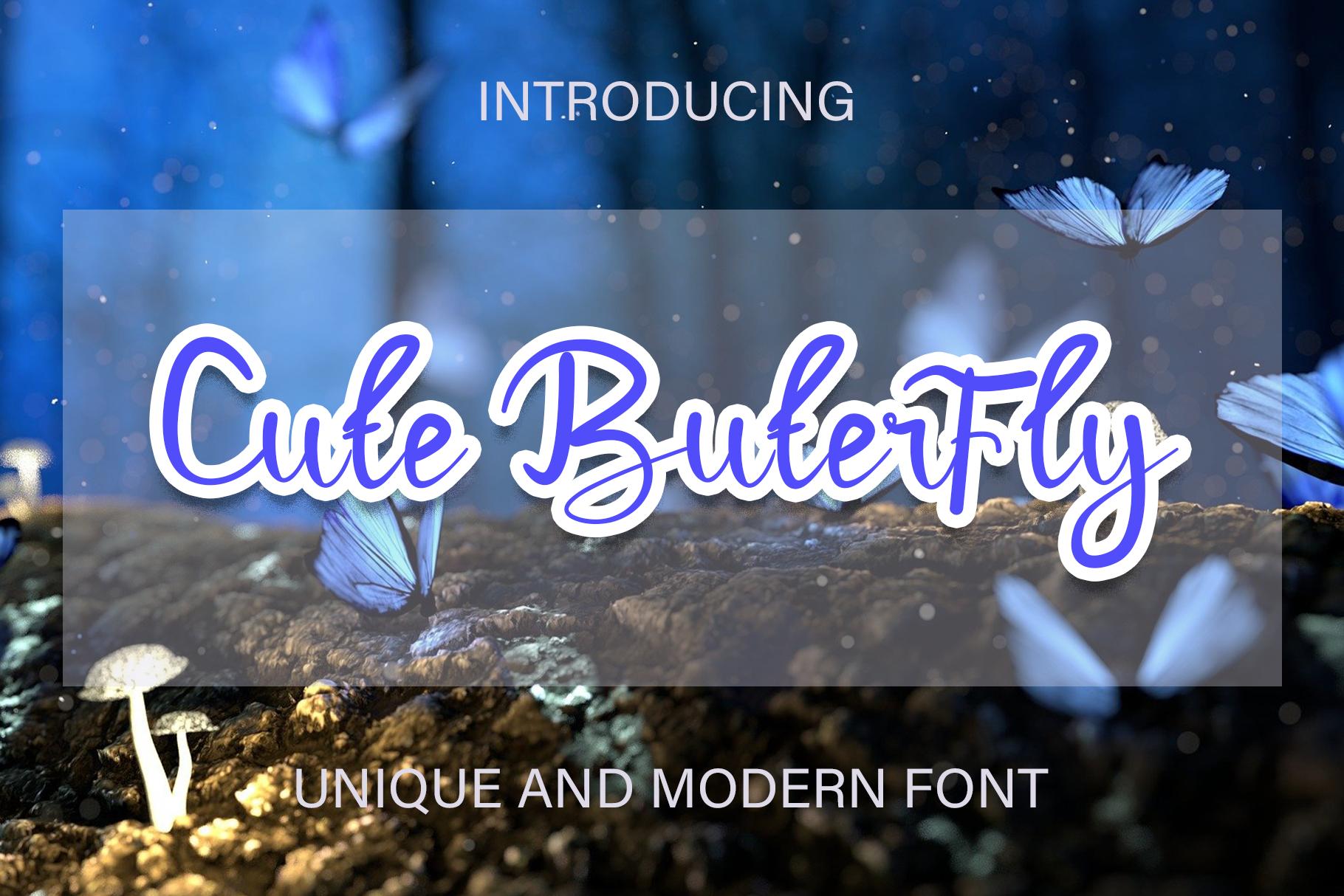Cute Butterfly Font