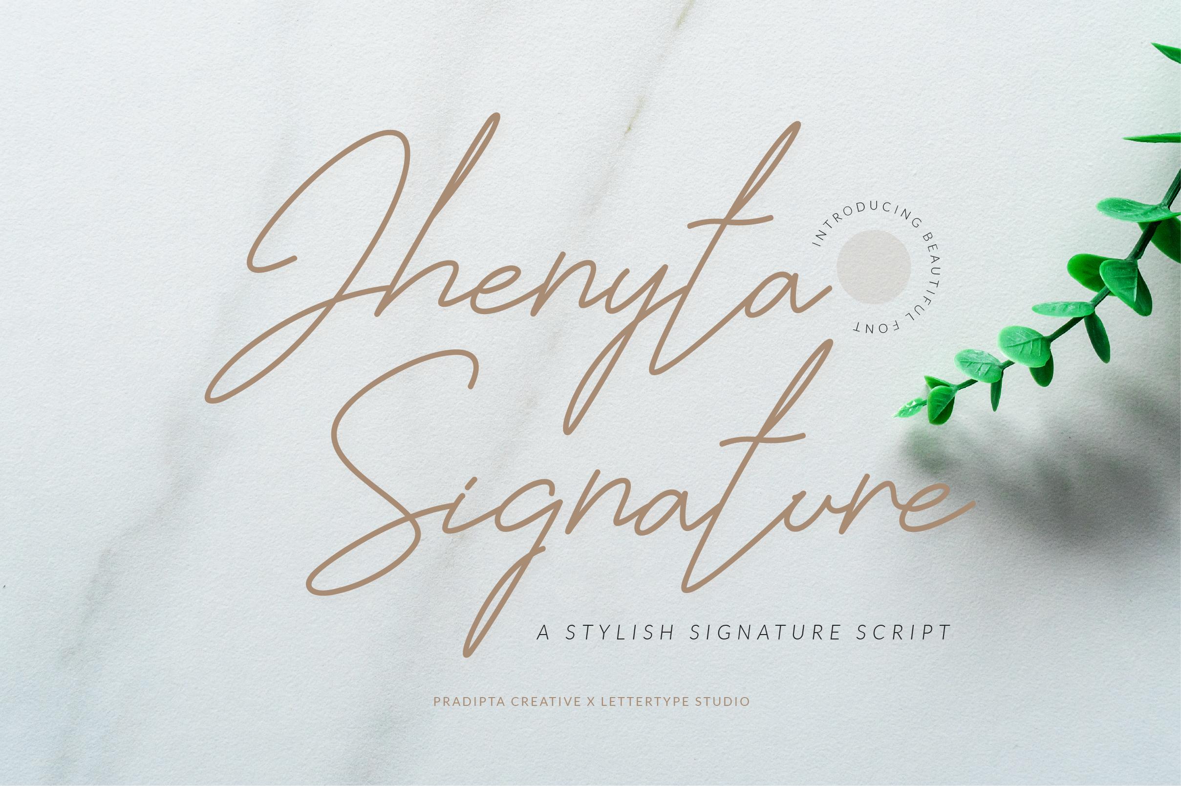 Jhenyta Signature Font