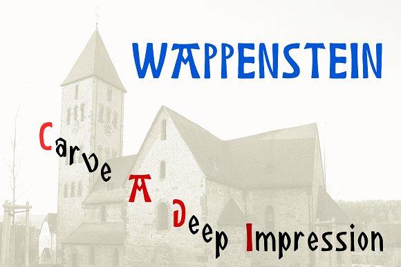 Wappenstein Font