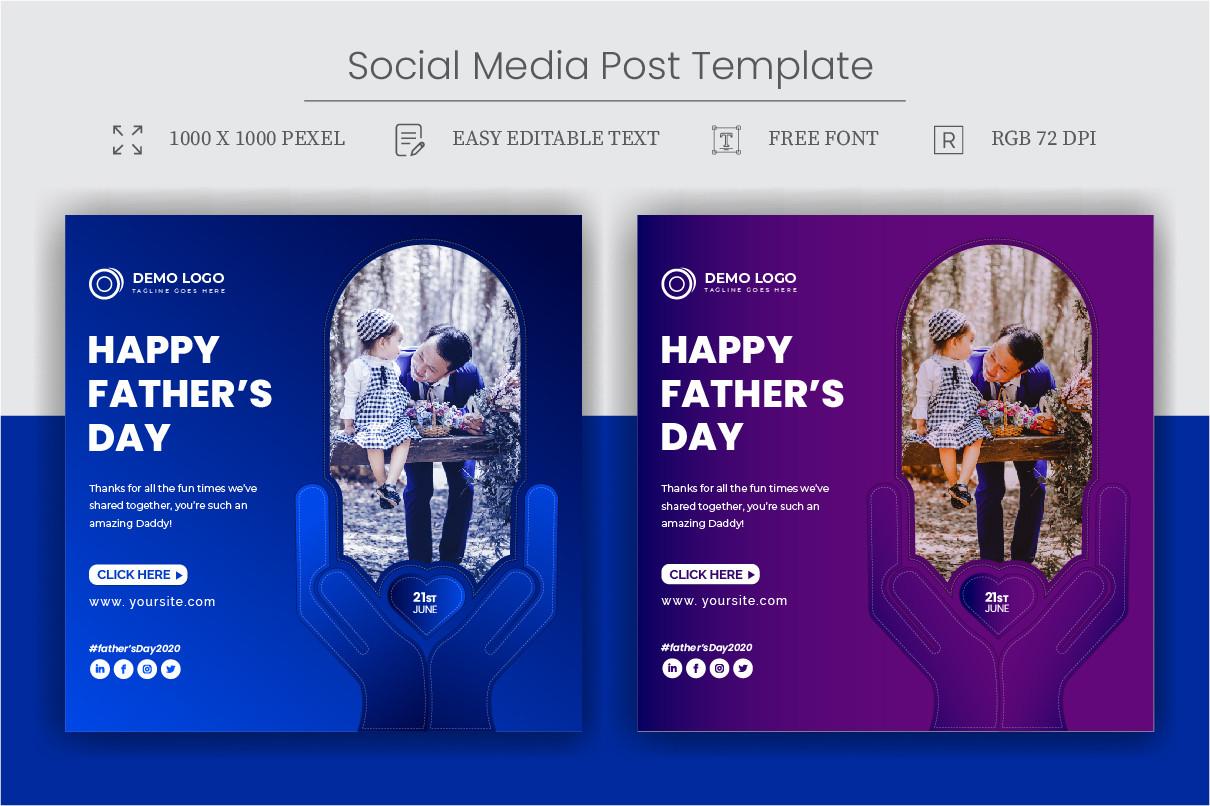 Father's Day Social Media Post Template
