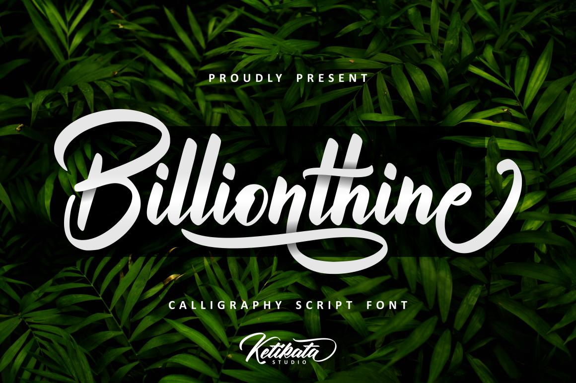 Billionthine Script Font