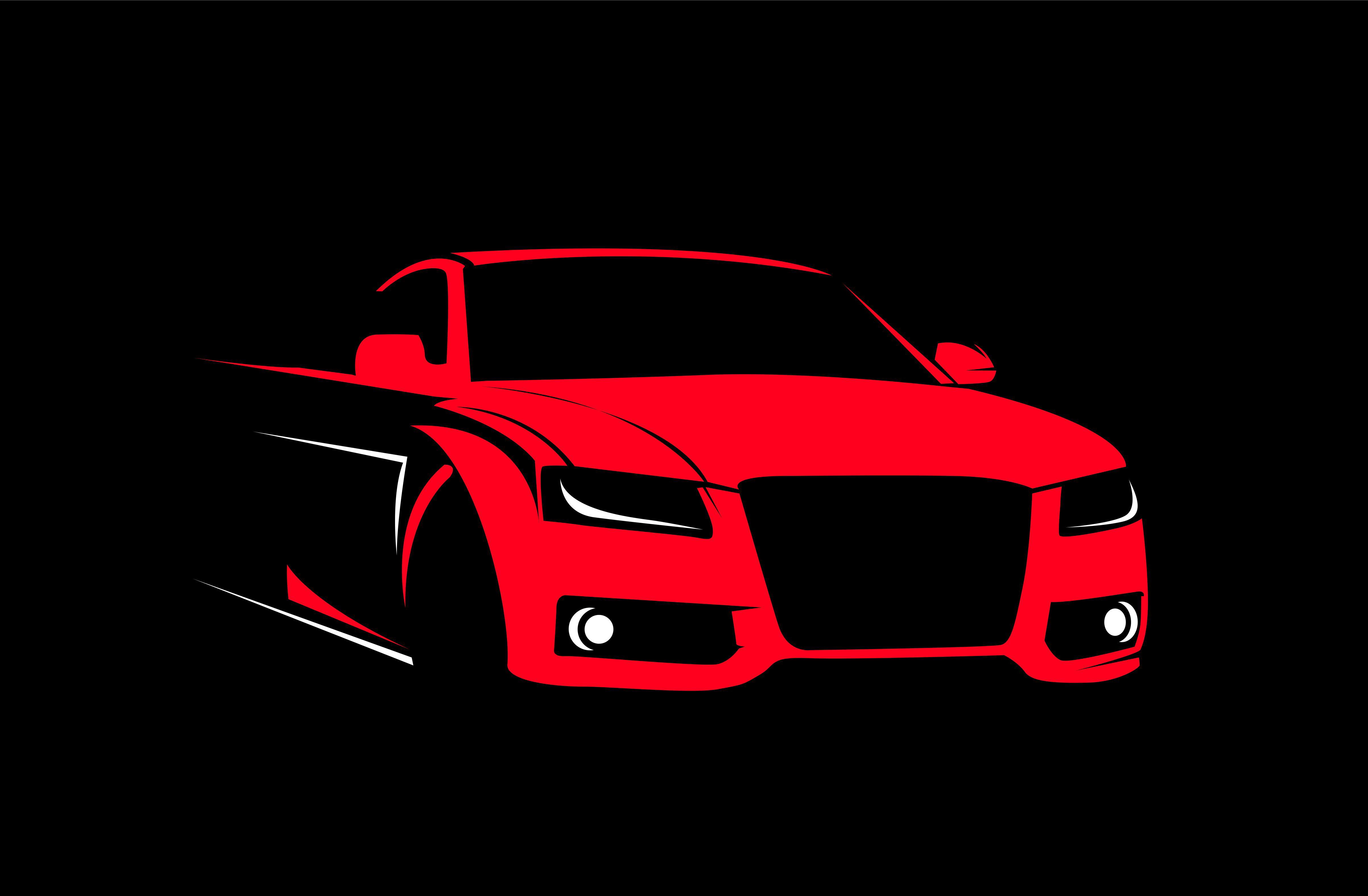 Red Speed Car Design Automobile Vector