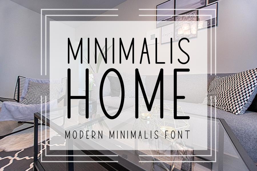 Minimalis Home Font
