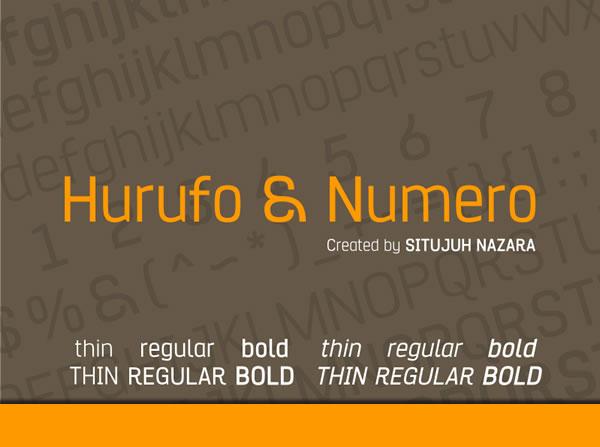 Hurufo Numero Font