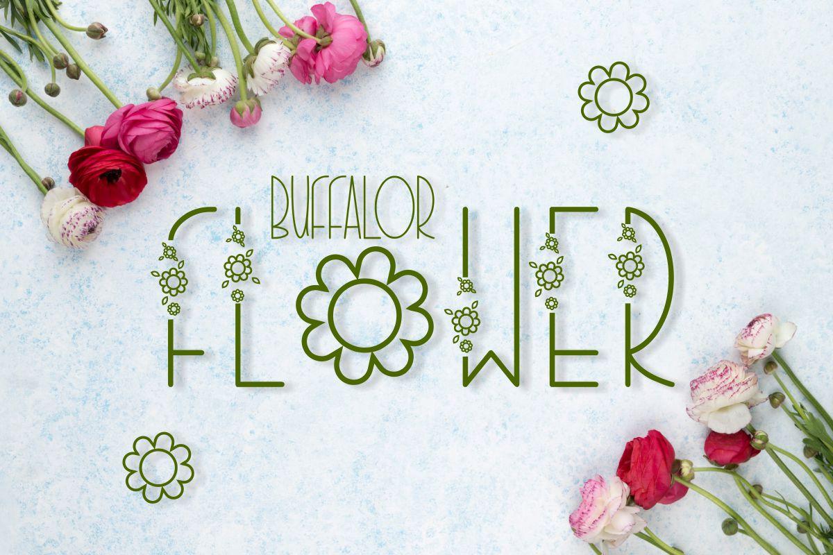 Buffalor Flower Font